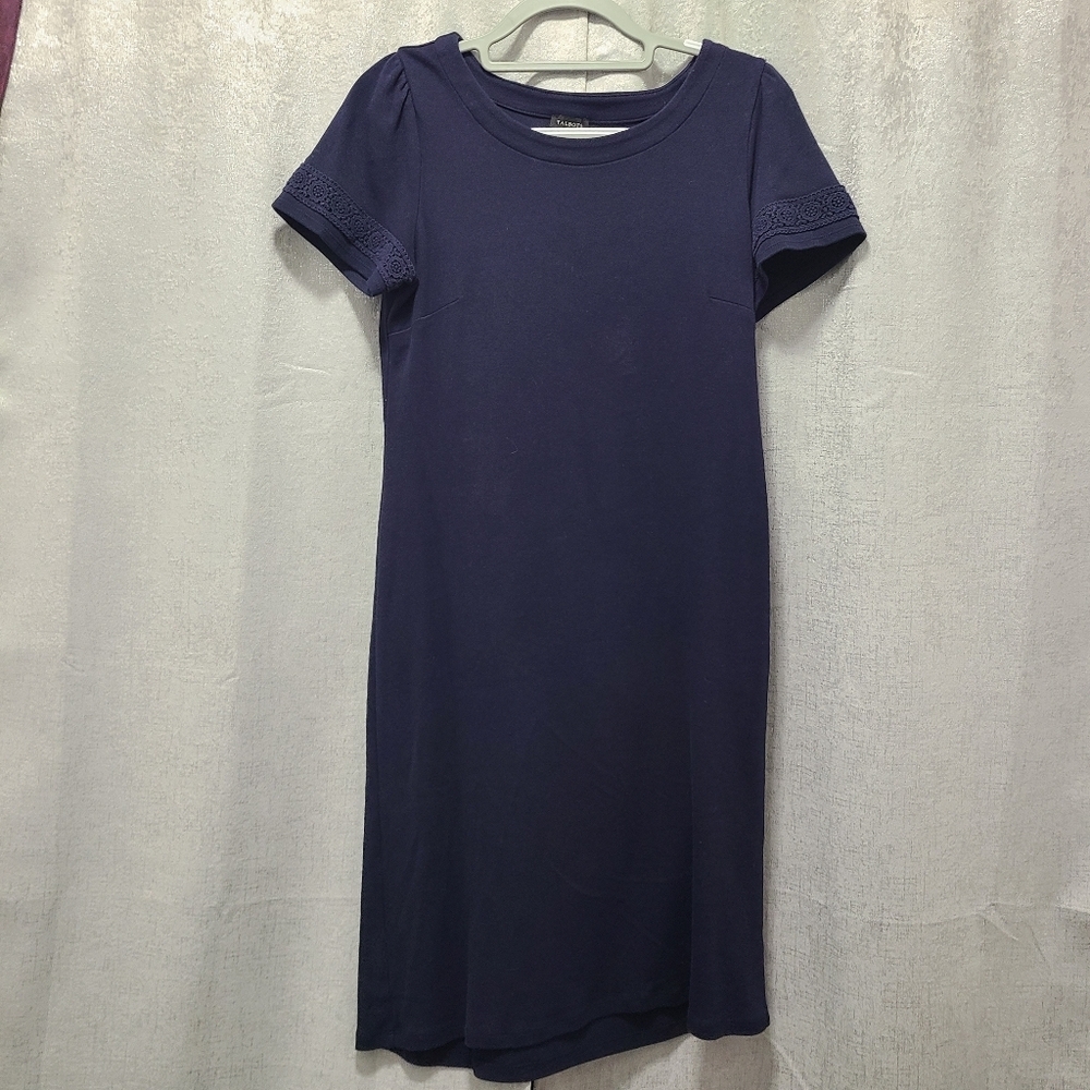 Talbots Navy Blue Midi Dress Small